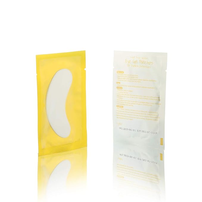 100 Pairs Set Under Eye Pads, Comfy and Cool Under Eye Patches Gel Pad for Eyelash Extensions Eye Mask Beauty Tool (Gold)