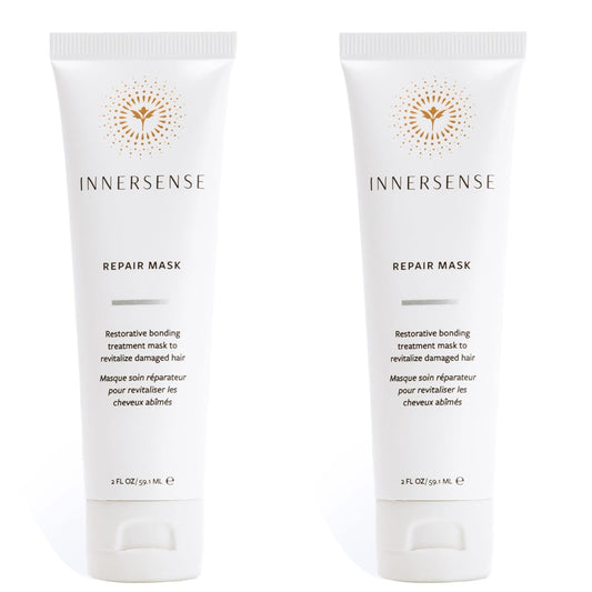 INNERSENSE Organic Beauty - Repair Hair Mask | Strengthen, Fortify, Smooth | Non-Toxic, Cruelty-Free, Clean Haircare (2 pack - 2 fl oz | 59.1 mL each)