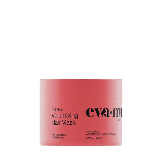 Eva NYC Volumizing Lightweight Deep Conditioning Treatment Mask for Fine Hair - Adds Volume + Body - Soften + Deeply Moisturize Hair - Vegan + Sulfate Free - Salted Citron Scent - 8.4 fl oz