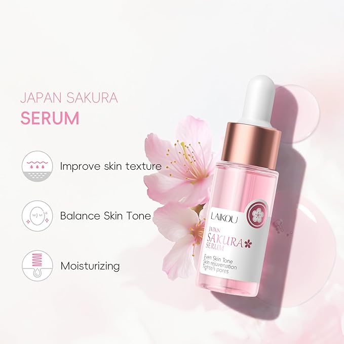 9 In 1 Japan Sakura Skin Care Set, Skincare Set For Women, Face Care Set For Women With Makeup Remover,Cleanser,Eye Cream,Serum,Hand Cream,Moisturizer, Travel Essentials Set