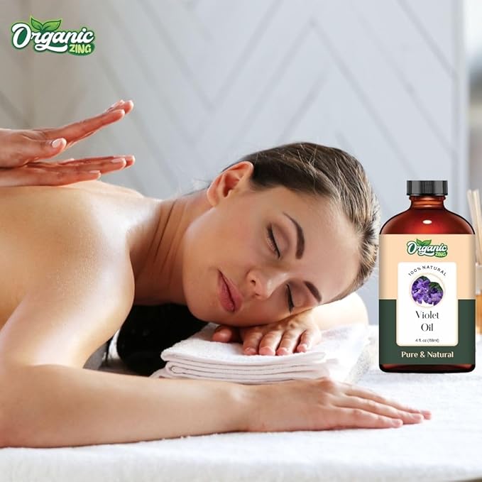 Violet (Viola) Oil | Pure & Natural Essential Oil for Aroma, Diffusers, Haircare & Massage - 118ml/3.99fl oz