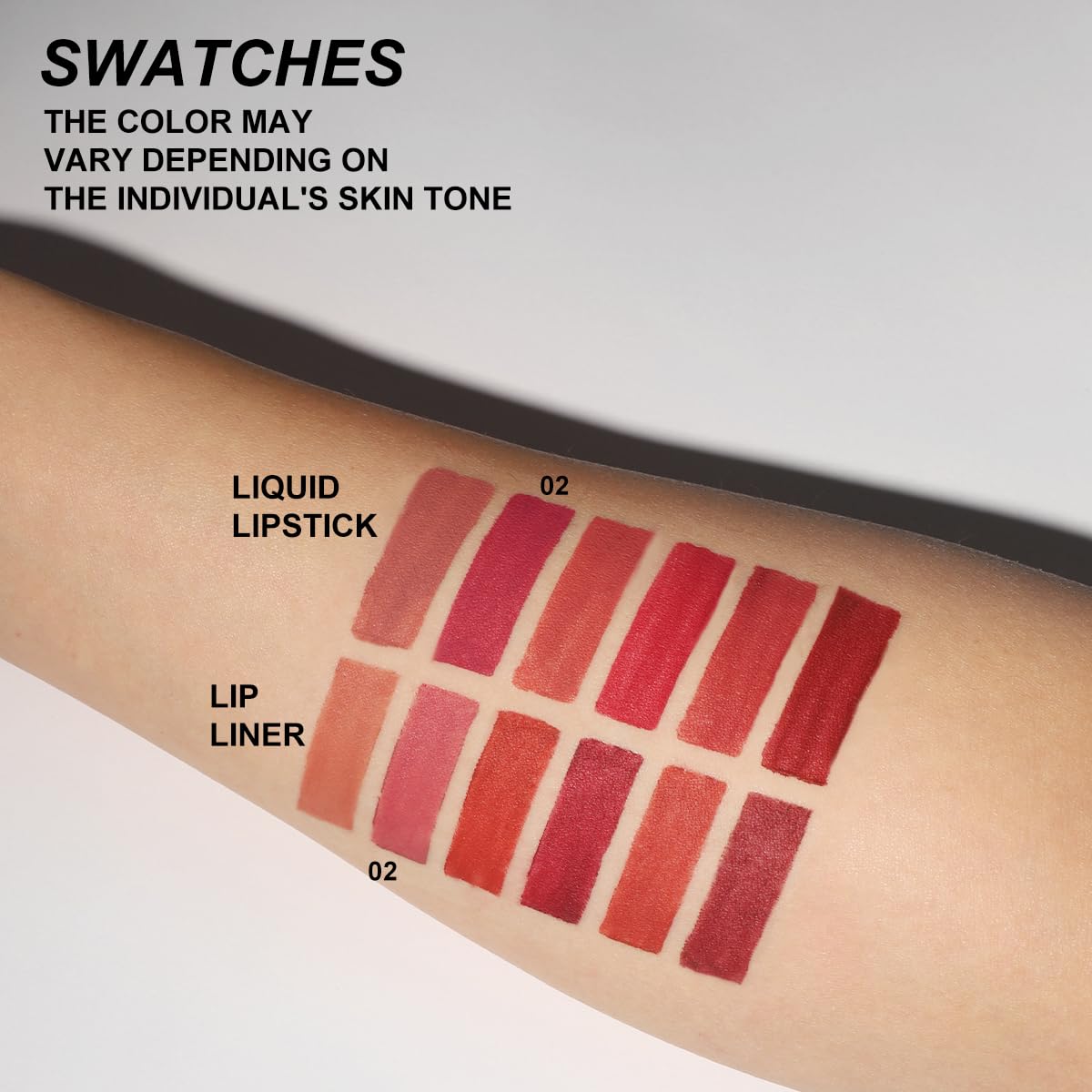 YOUNG VISION 6 Colors Matte Lipstick & Lip liner Combo Set, Matte Lip Makeup Srt - Durable, Waterproof, Long Wear, Cruelty Free for Girls, Women, Beginners Teenagers