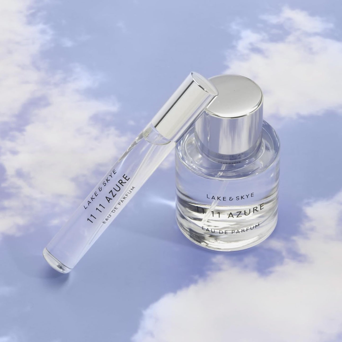 Lake & Skye 11 11 Azure Eau de Parfum 0.06 fl oz (2ml), Mini Perfume, Unisex Fragrance, Bright & Fresh Scent, Aquatic, Floral, and Musk Notes, with Essential Oils, Long-Lasting Fragrance