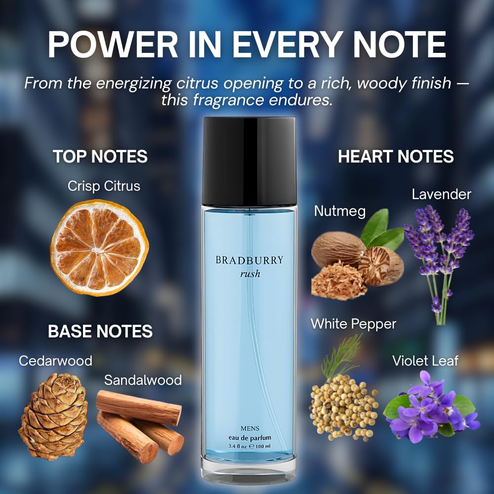 Perfume for Men –INSPIRED by A WORLD RENOWNED MEN’S PERFUME – Artemisia, Violet Leaf, Nutmeg, Vetiver – Fresh, Spicy, Elegant, Long-Lasting Eau De Parfum 100ml (3.4 fl oz)