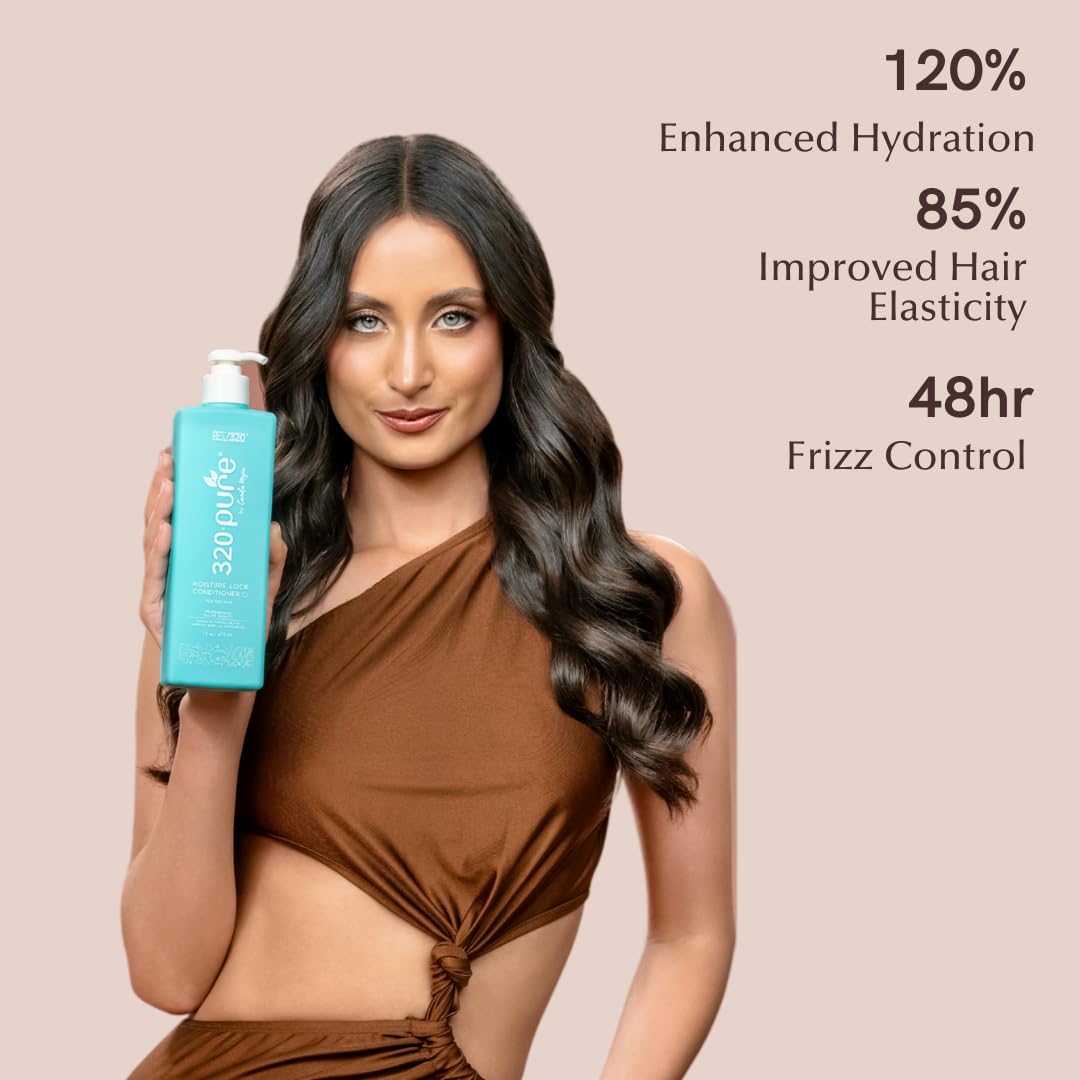 Rev320 320Pure Moisture Lock Conditioner for Fine Hair, Keratin and Argan Oil Hydrating Hair Conditioner, Restore Thin, Dry, & Color-Treated 16oz