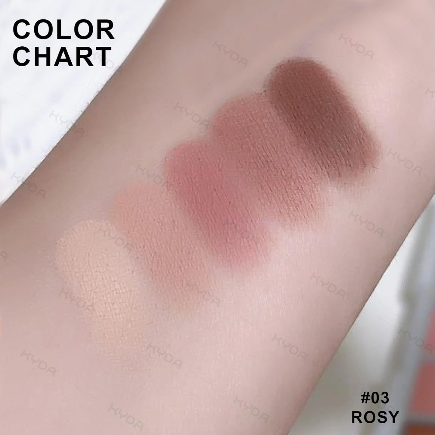 KYDA 5 Colors Matte Rose Brown Eyeshadow Palette, Neutral Nude Eyeshadow, All Matte Eyes Makeup Palette, High Pigment Pressed Powder Eye Makeup Gift for Women, Lasting Blendable Daily Eye Shadow, ROSY