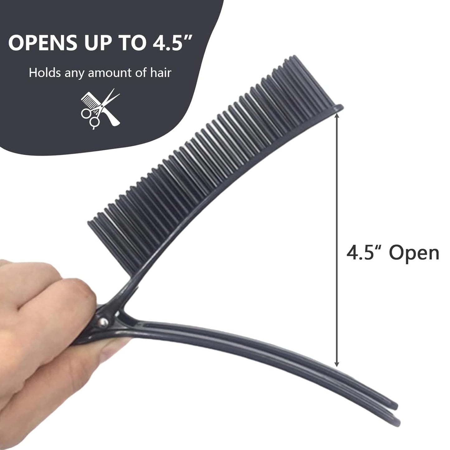 2PCS Grip Sectioning Clips for Styling, Parting, Cutting, Coloring, Foiling and Placing Hair Extensions