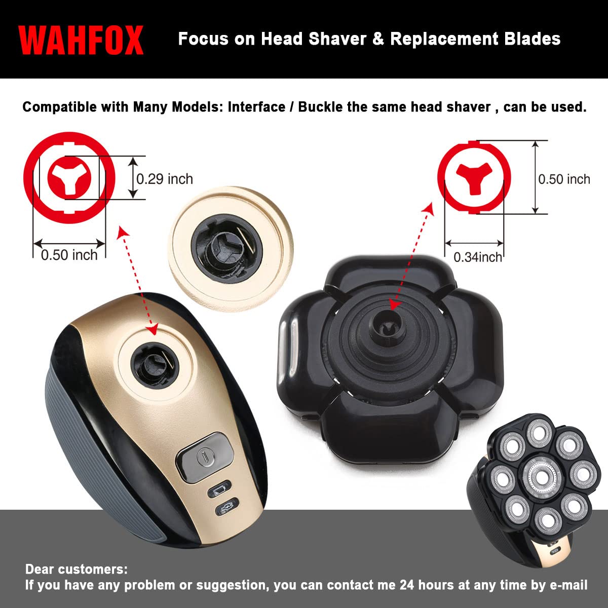 Upgraded 9 Blade Body Shaver Replacement Heads for Many Brands Electric Razor