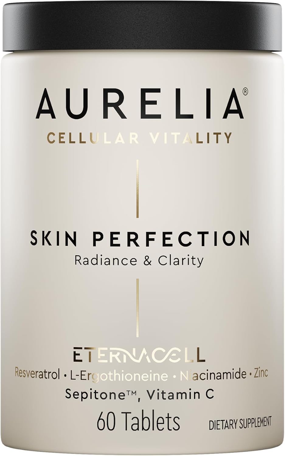 AURELIA Skin Perfection | Advanced Cellular Anti-Aging Supplement | Enhance Skin Clarity, & Tone | with Zinc, Resveratrol, Niacinamide, Ergothioneine, & Vitamin C