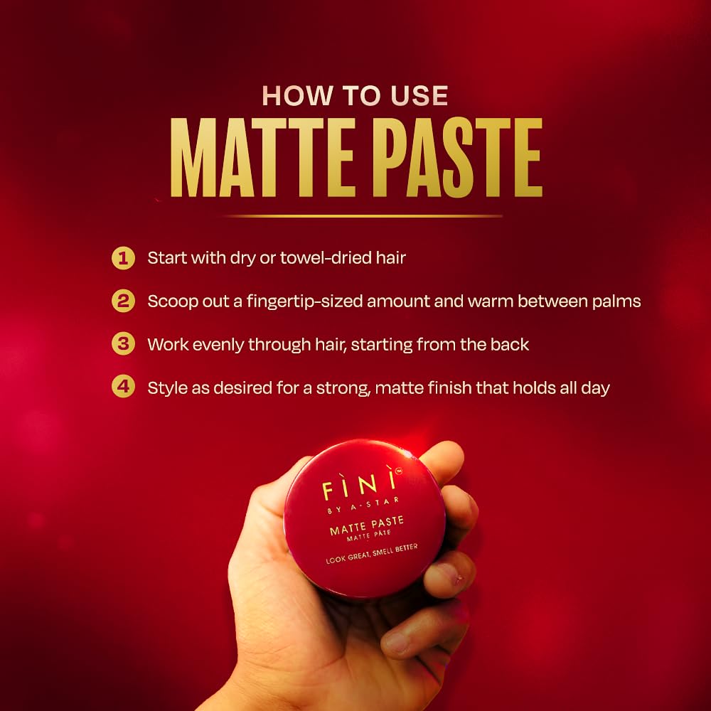 Matte Paste for Men – Volumizing Paste with Natural Look & Strong Hold, Matte Finish, Oud Fragrance