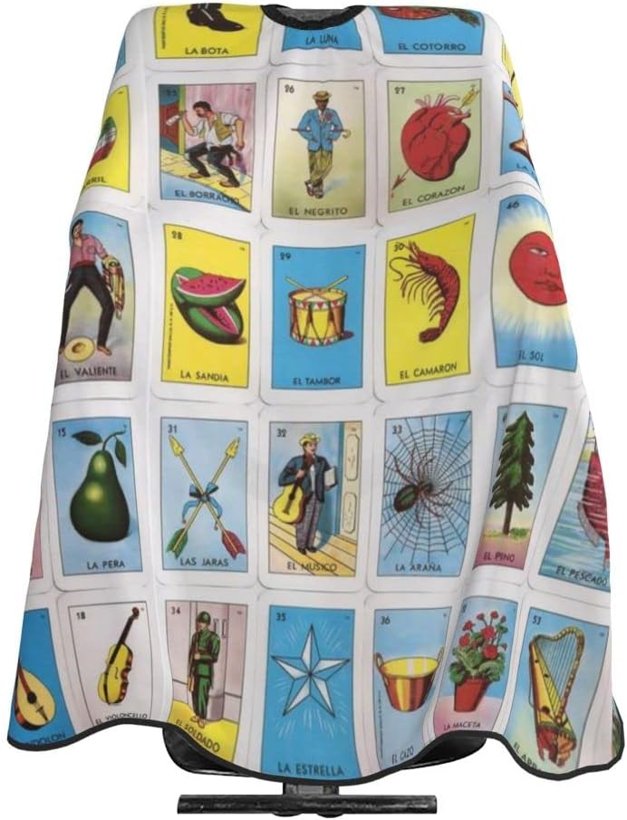 RIMENCH Salon Barber Cape Tarot Card Pattern Haircut Apron for Home Stylists, Cosmetology Supplies, Waterproof Professional Salon Cutting Barber Hairdressing Cape