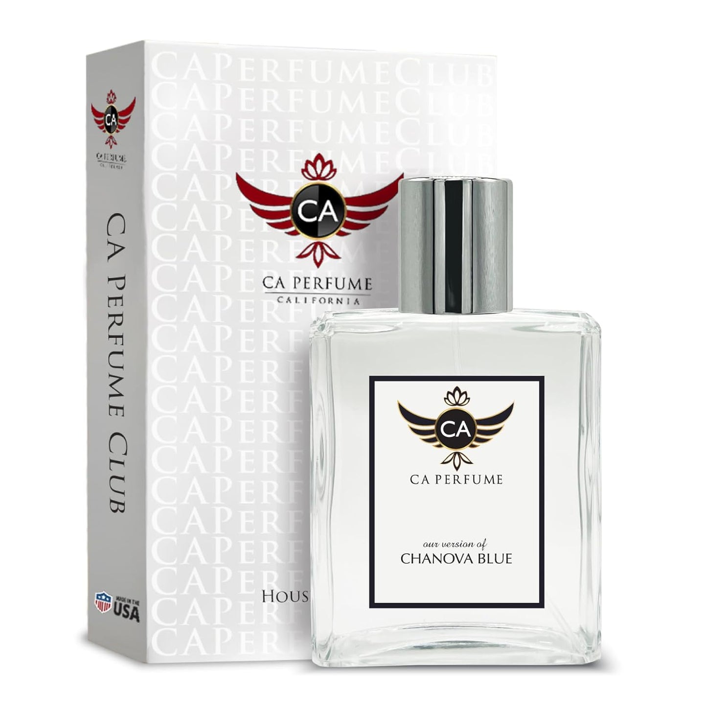 CA Perfume Impression of Chanova Blue For Men Cologne Eau de Parfum Spray Bottle 3.4 Fl Oz/100ml-X1