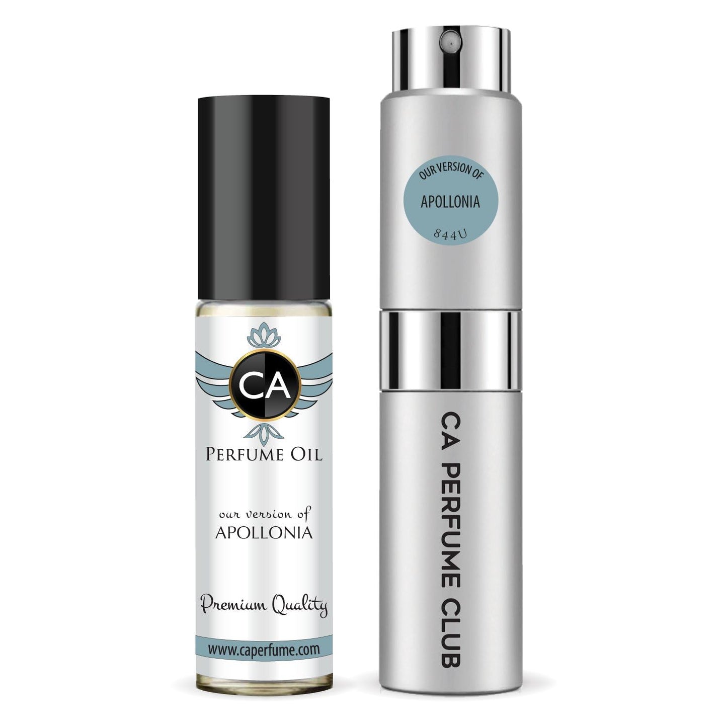 CA Perfume Duo Impression of Apollonia For Women And Men Perfume Layering Set Long Lasting Travel Size EDP + Body Oil Roll-On Bottle 0.27 Fl Oz+0.33 Fl Oz