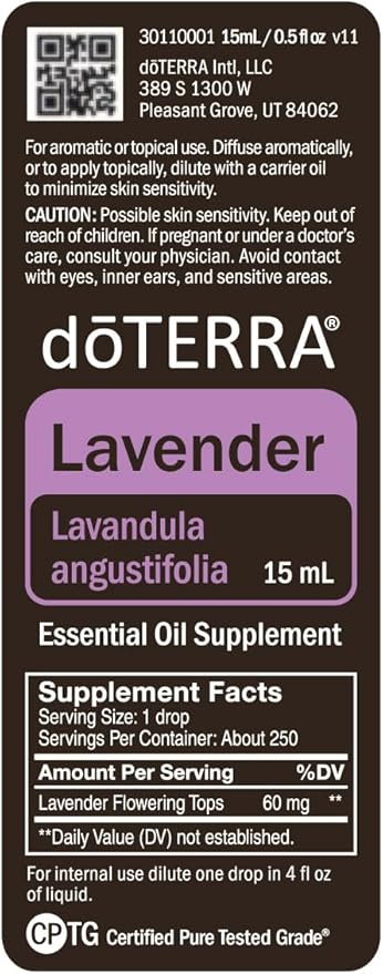 doTERRA Lavender Essential Oil - 15 ml - 2 Pack