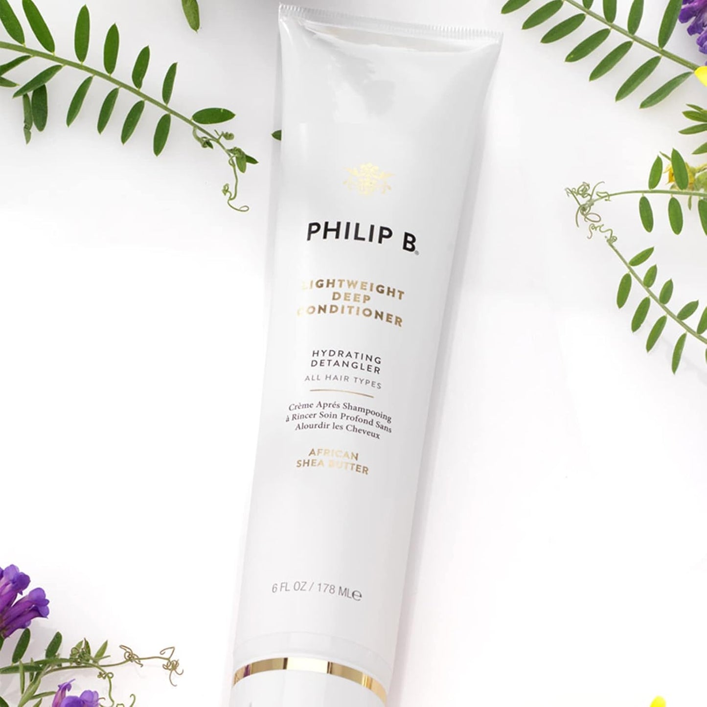 PHILIP B Lightweight Deep Conditioner, 6 fl. oz. (178 ml) - Hydrating Detangler, Adds Moisture, Shine and Smoothness, For All Hair Types