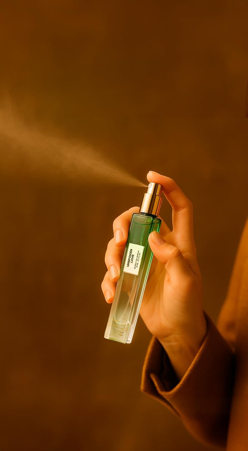 H HABIBI Unspoken Love Extrait De Parfum 10ml (0.30 fl Oz) – Travel Size Arabian Perfume for Women & Men, Long Lasting Fragrance, Luxury Niche Perfume with Leather Case