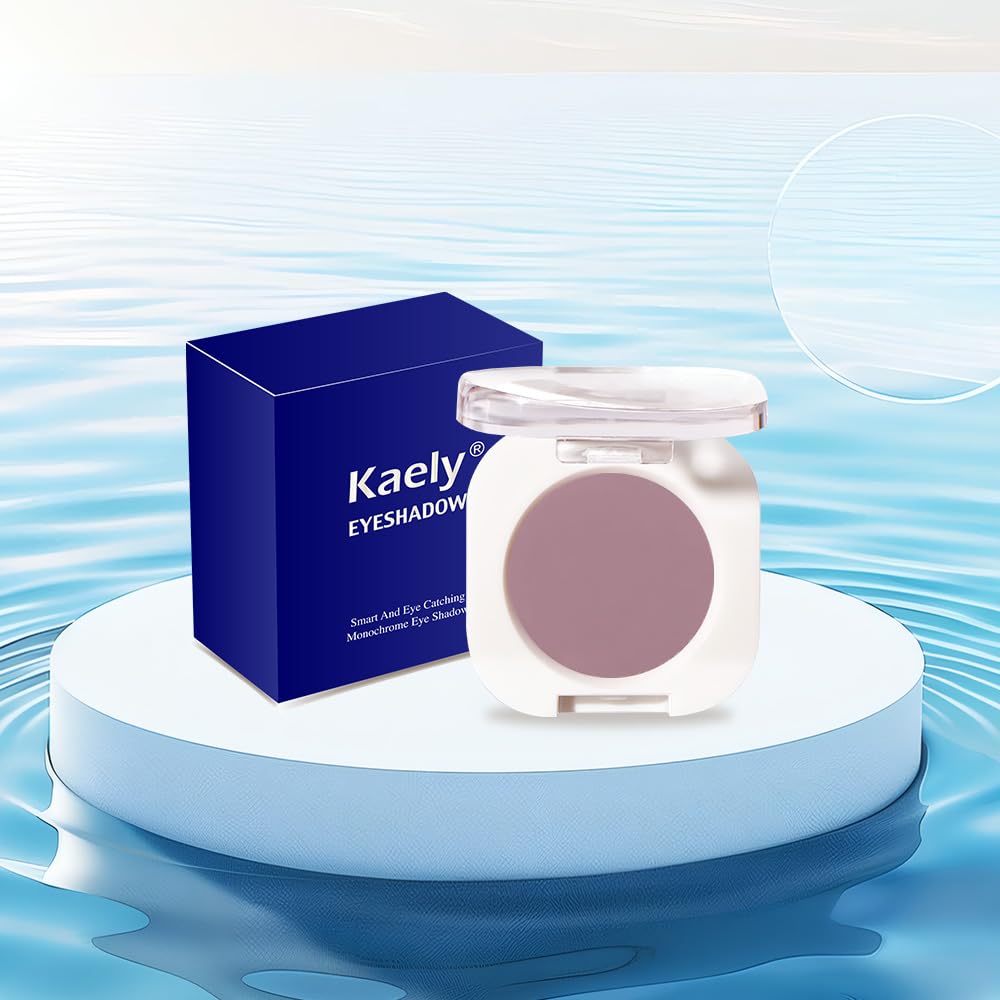 Single Matte Eye Shadow Palette Makeup, Mauve Taupe Matte Eyeshadow For Mature Women, Monochrome Eye Shadow Makeup, Pigmented Waterproof Sombras Para Ojos, Vegan, Talc, Paraben & Cruelty Free, 25