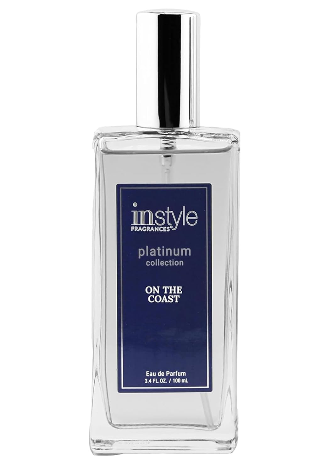 Instyle Fragrances Platinum Collection On the Coast, Premium Unisex Eau de Parfum, CLEAN, Vegan, Paraben-Free, Never Tested on Animals, 3.4 Fluid Ounces