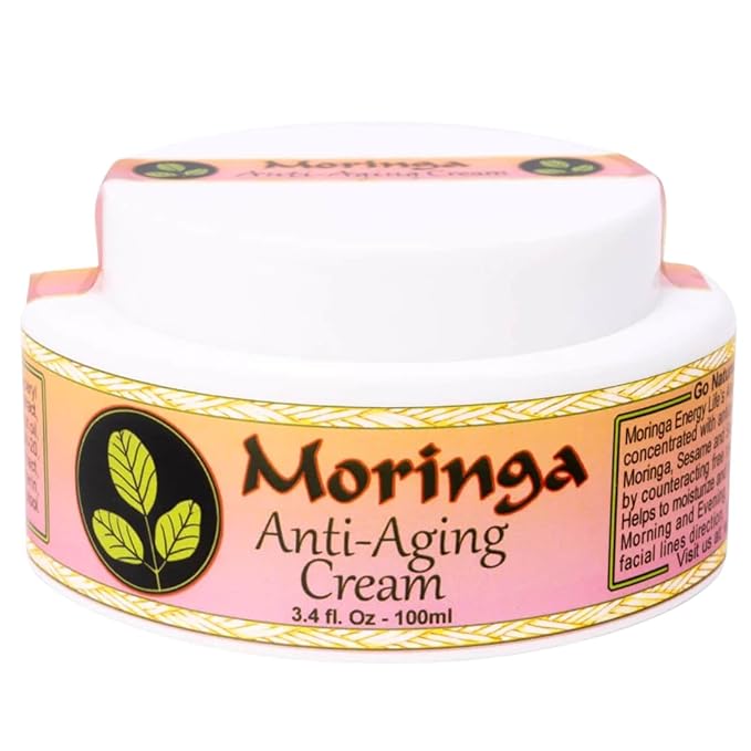 Moringa Anti Aging Cream 13 Natural Herbs with Antioxidants 3.4 oz