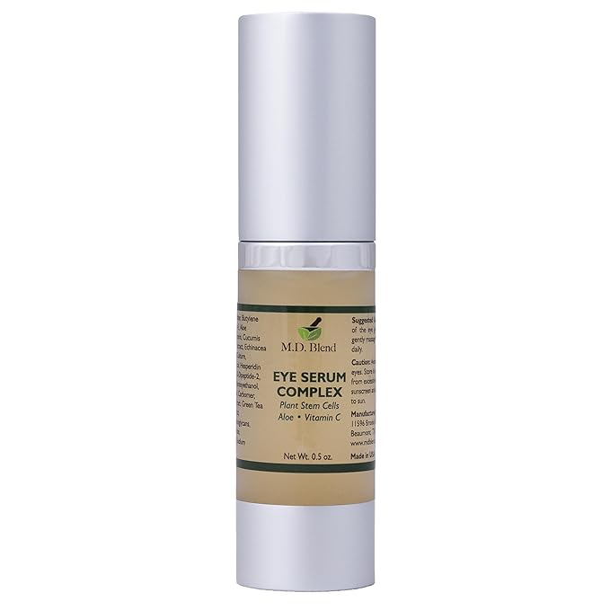 Plant Stem Cell Eye Serum Complex | Aloe Vera, Vitamin C | Hydrating Eye Treatment | Airless Pump - 15ml