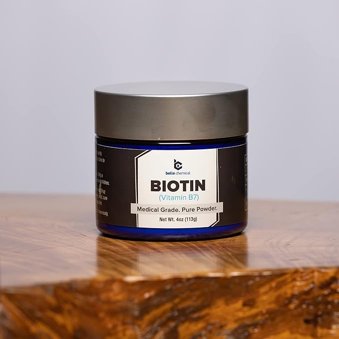 Belle Chemical Biotin (Vitamin B7) Pure Powder 4oz (113g) Hair, Nails, Metabolism, Cell Growth