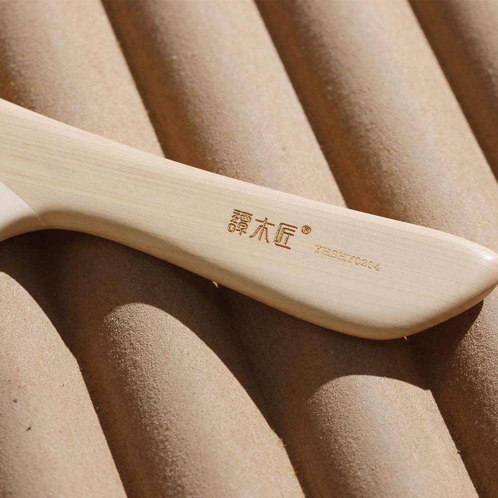TAN MUJIANG Wooden Hair Comb Natural Water Boxwood Anti-static YHSHY0204
