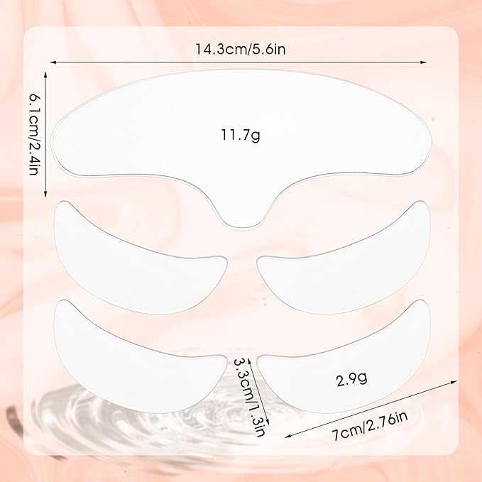 10 Pcs Forehead Wrinkles Patches Reusable Anti Wrinkle Patches Wrinkle Remover Mask Silicone Face Tape Smooth Fine Lines Wrinkles Treatment for Women Facial Beauty Skincare