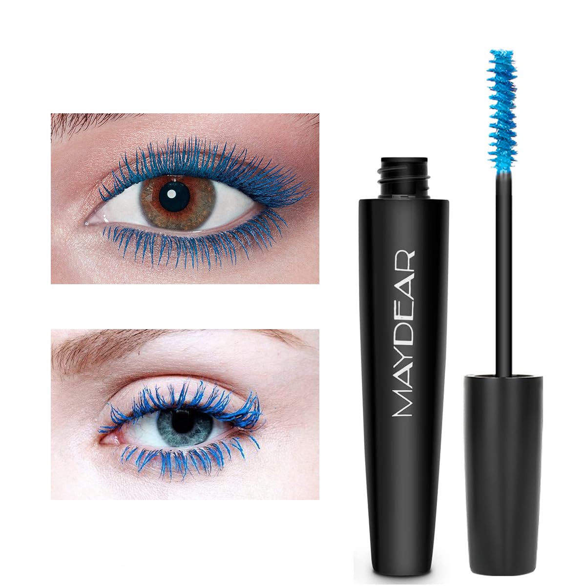 Maydear Waterproof Colored Mascara Set – Long-Lasting, Cruelty-Free, Vegan Eye Makeup for Women (6 Colors)