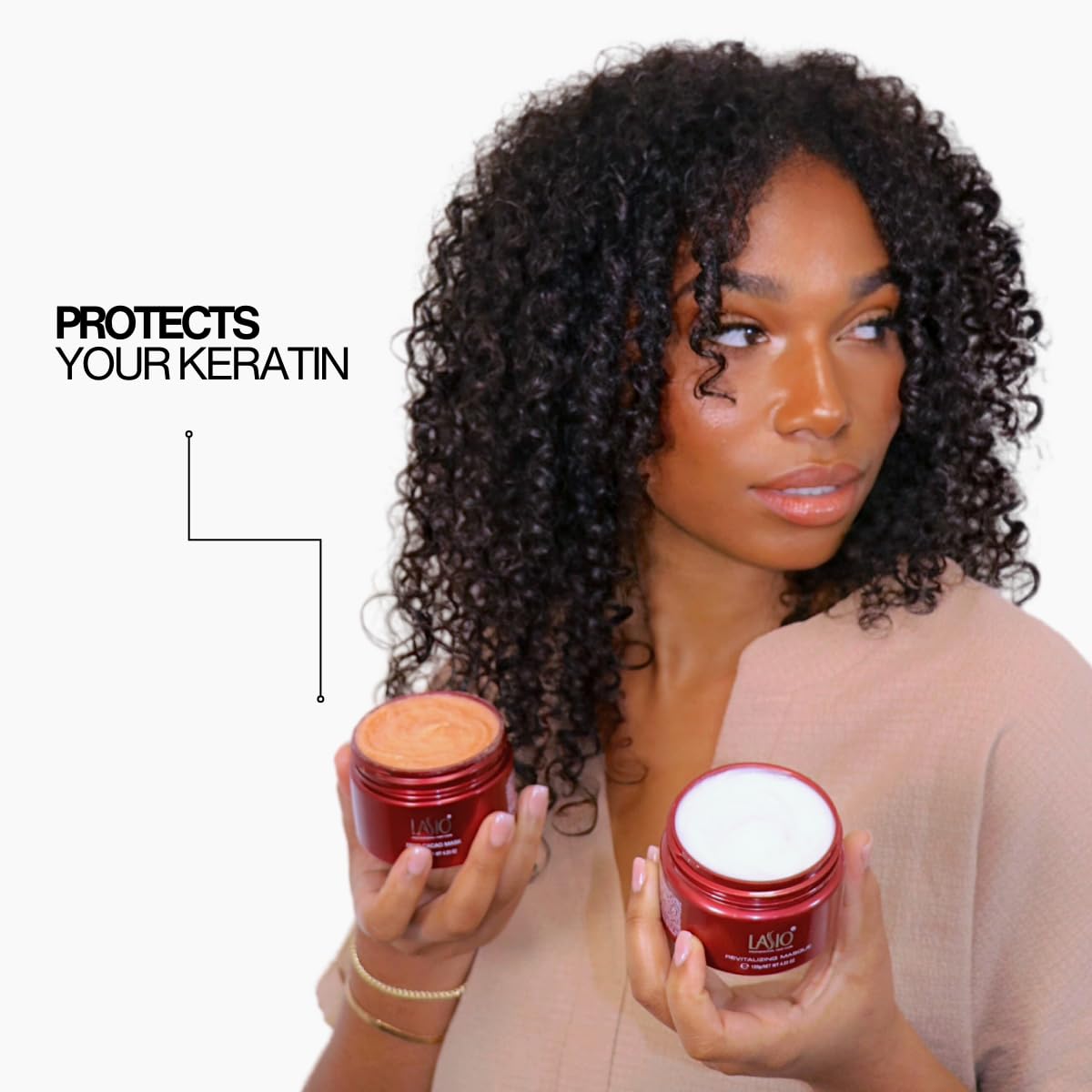 Lasio Hypersilk Deep Cacao Repair & Deep moisture hair mask – Hydrates, Rebuilds Hair Bonds, Repairs Damage with Keratin & Botanicals– Eliminates Frizz- Adds Shine & Increases Strength– 4.23oz