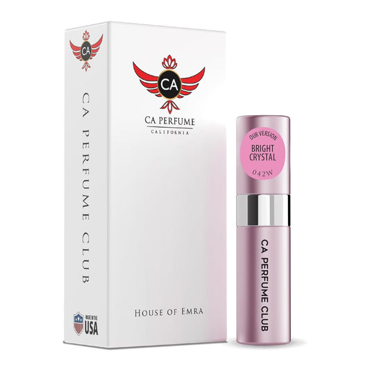 CA Perfume Impression of Bright Crystal For Women Replica Version Fragrance Dupes Eau de Parfum Spray Refillable Atomizer Bottle 0.27 Fl Oz/ 8ml