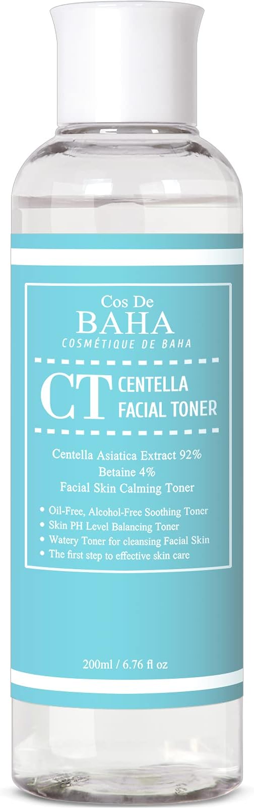Centella Asiatica 92% Soothing Hydrating Toner - CICA Facial Toner Lightweight Moisture Boost Soft Smooth Skin - Daily Face Toner, Alcohol-Free, Fragrance-Free, 6.75 Fl Oz (200ml)