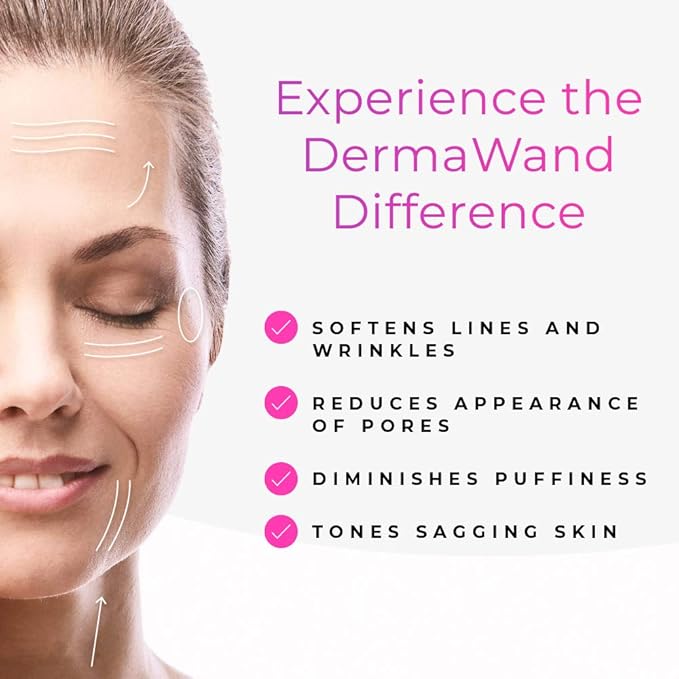 Derma Wand Anti-Aging System - Portable Handheld Skincare Therapy Machine- Argon/Neon