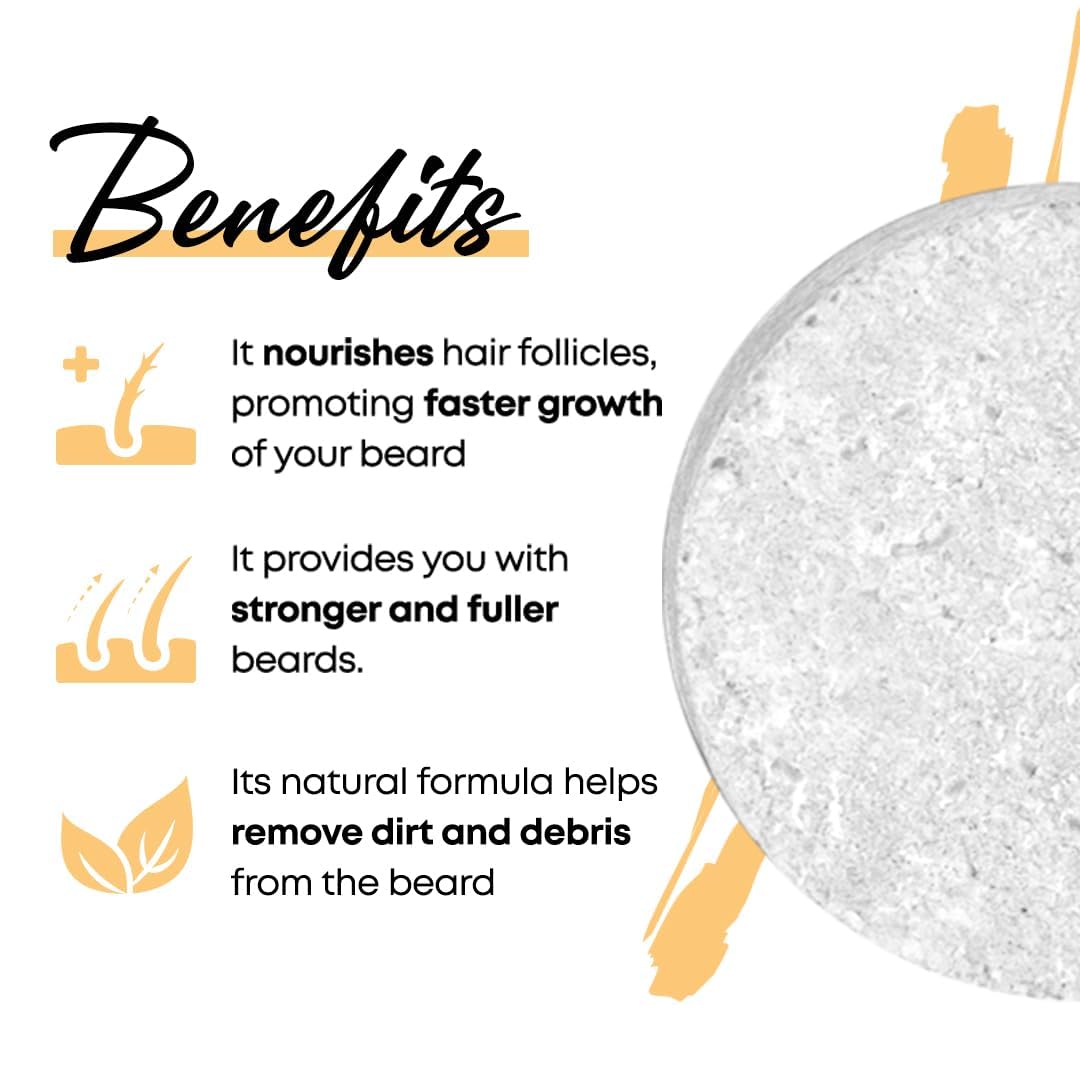 Beard Shampoo Bar, Clean Your Beard with Growth and Hair Loss Effect, Hair Growth Shampoo Bar (4 Package)