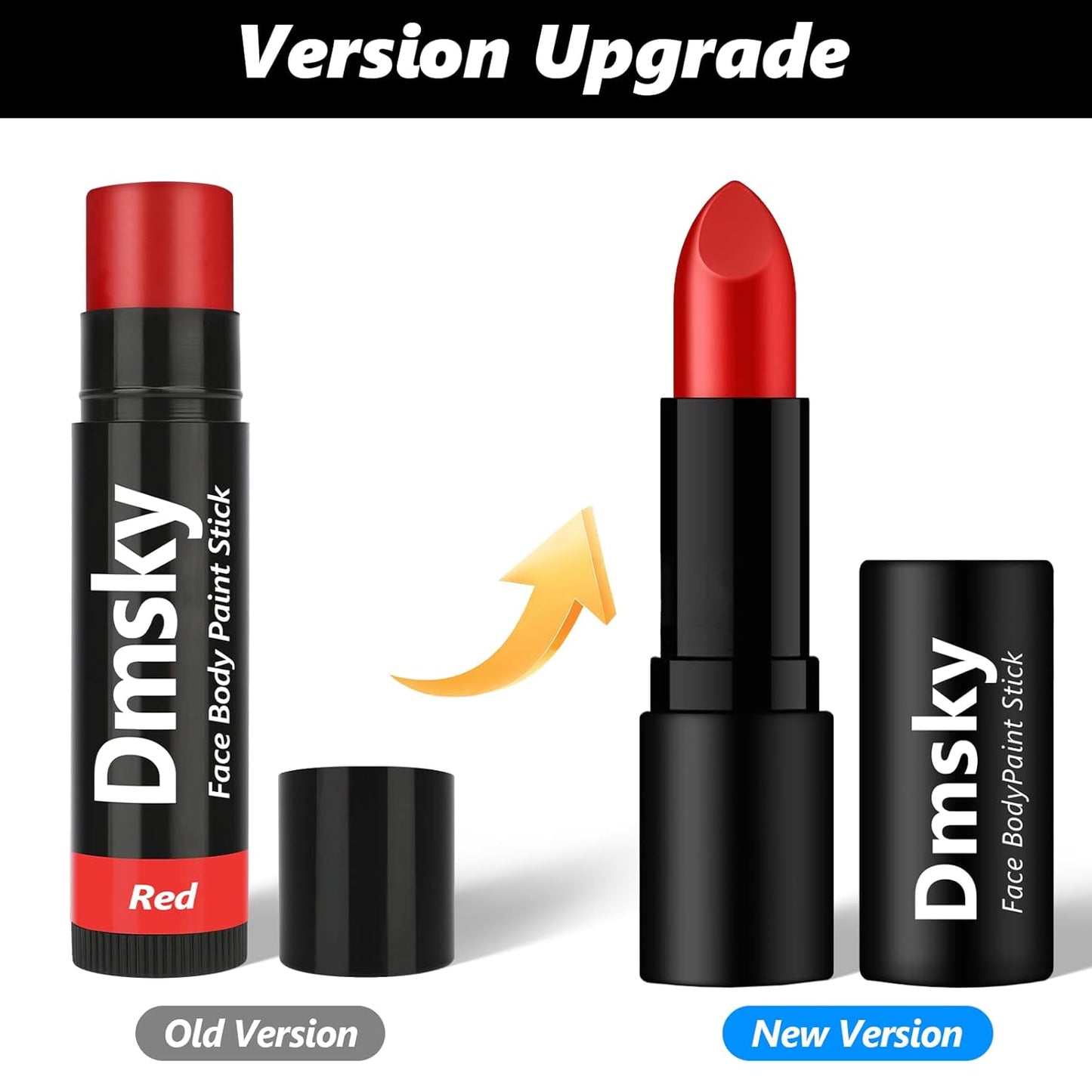 Dmsky 10 Packs Eye Black Sports Stick for Football, Baseball, Softball-Anti-Glare Face Body Paint Stick Kit,Water-Proof Eye Sports Paint Sticks,10 Color Eyeblack Painting Kit for Athletes & Fans