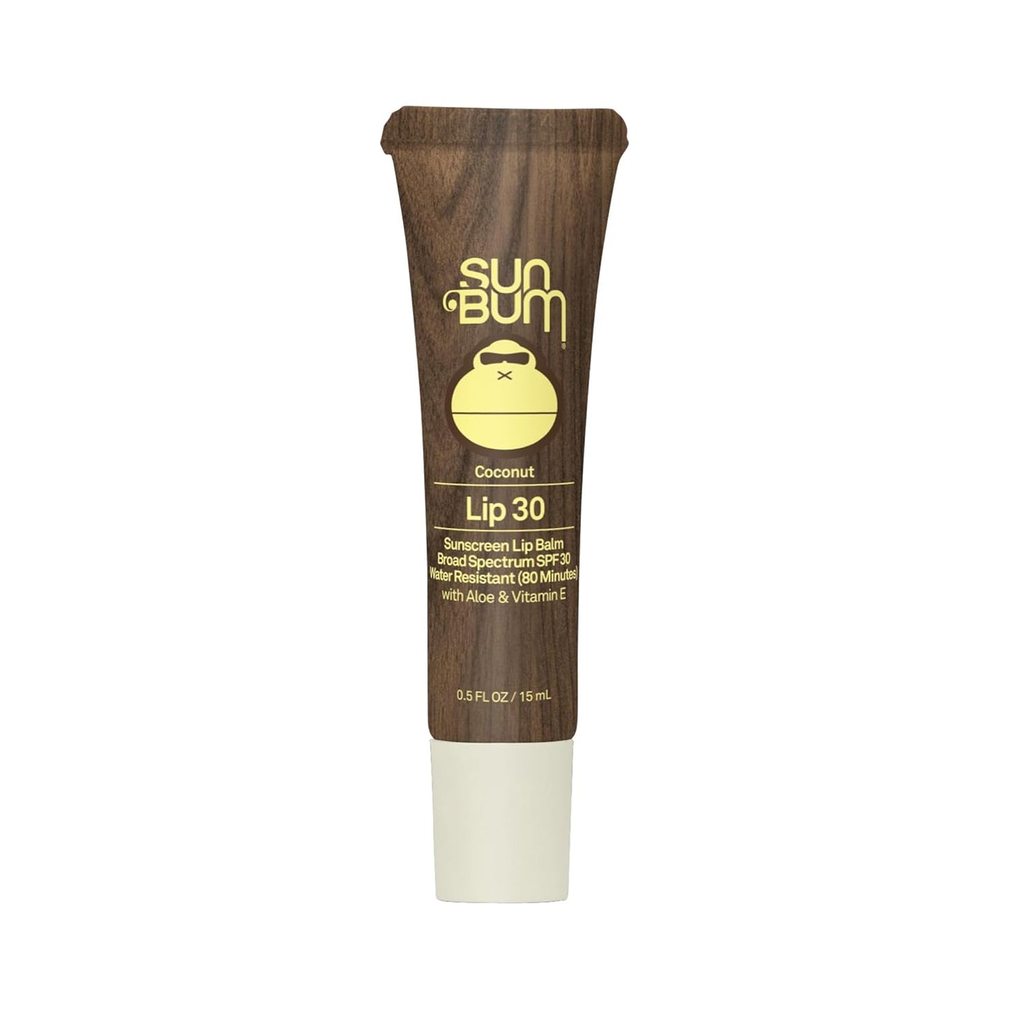 Sun Bum SPF 30 Sunscreen Coconut Lip Balm Sunscreen - Broad Spectrum Moisturizing with Aloe & Vitamin E - Hawaii 104 Act Compliant (Made Without Octinoxate & Oxybenzone) - 0.5 oz