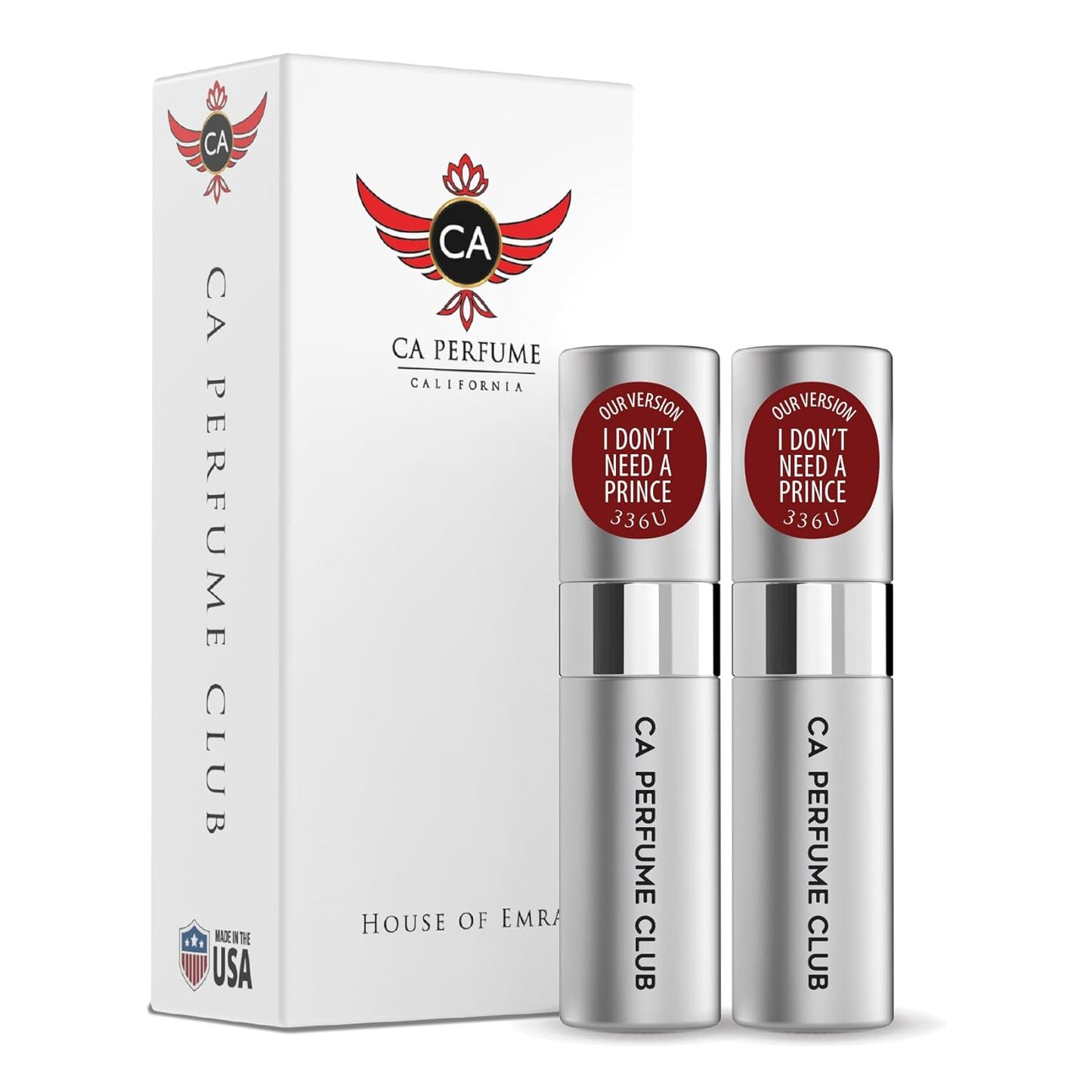 CA Perfume Impression of I Don't Need A Prince By My Side To Be A Princess For Women & Men Replica Version Fragrance Dupes Concentrated Long Lasting Eau de Parfum Spray Refillable 0.27 Fl Oz-X2