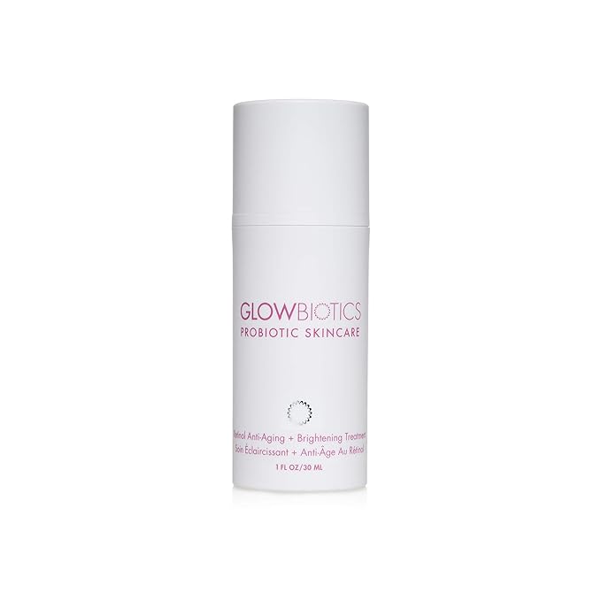 Glowbiotics Retinol Anti-Aging + Brightening Treatment: Reduces Fine Lines, Wrinkles & Sun Damage, Firms, Tightens, and Brightens Skin with Niacinamide & Bakuchiol, 1 Fl Oz
