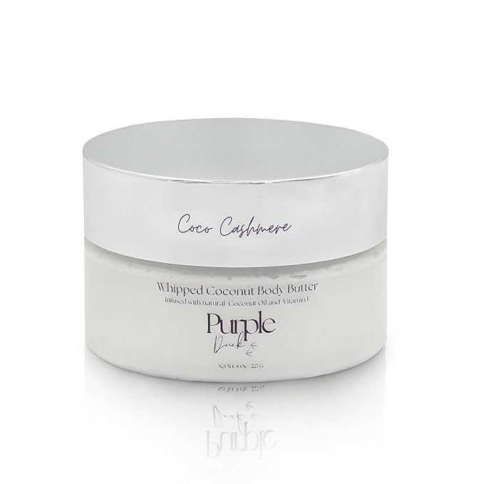 Thick Whipped Body Butter for Women – Moisturizer with Organic Coconut Oil, shea butter & Vitamin E – Silky Hydrating Body Butter for Soft, Smooth Skin - Coco Cashmere 8 Oz