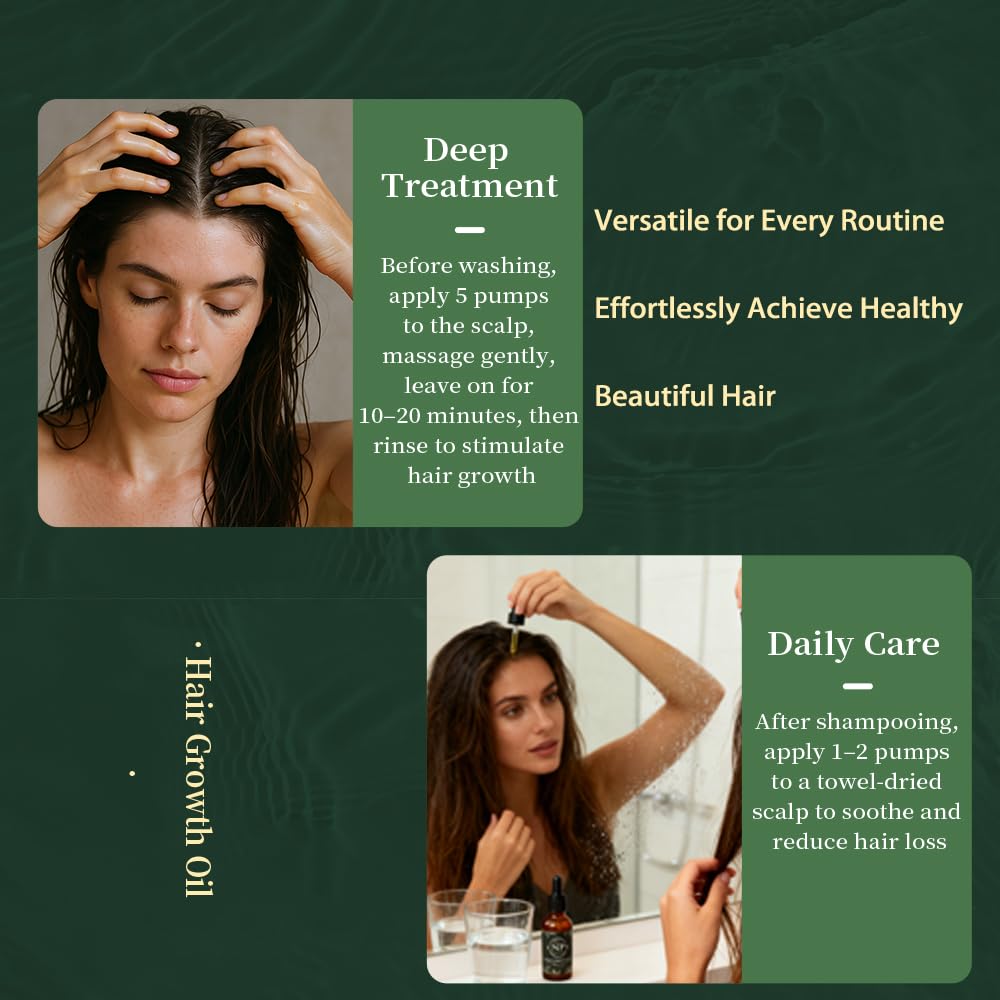 NP NATURES PHILOSOPHY Hair Growth Oil + Eyelash Growth Serum Set, Rosemary Mint Oil for Hair Growth, Prostaglandin-Free Lash & Brow Enhancing Serum, Vegan, Aussie Formula for Men Women