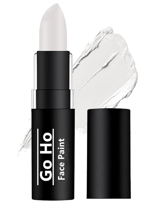 Go Ho Clown White Cream-Blendable Stick - Eye Black Stick,Face Body Paint Professional SFX Makeup,Safe Facepaint&Lip Smacking White Foundation Makeup
