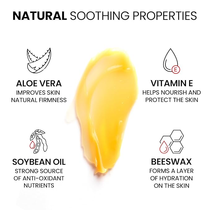 100% Natural Sensitive Skin Ointment, All-Purpose Ointment with Soybean Oil, Cocoa Butter, Shea Butter & Aloe Vera, Moisturizer Cream for Face & Body, Cracked Heels, 1.4 oz 4 Pack