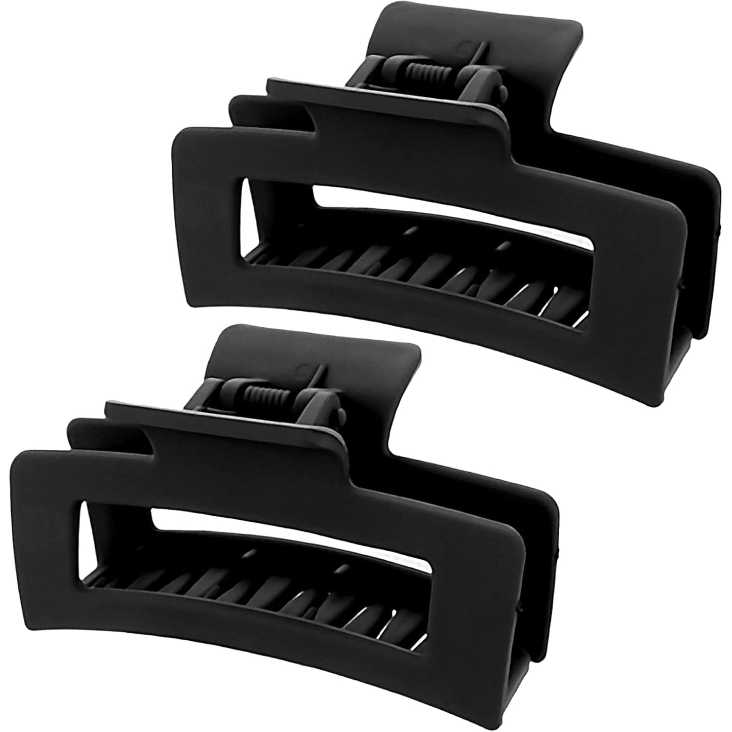 2 Pieces Square Claw Clips 3.5 Inch Matte Non-slip Hair Clamps Medium Hair Claw Clips Fashion Strong Hold Banana Clip Thick Thin Hair Styling Accessories for Women Girls