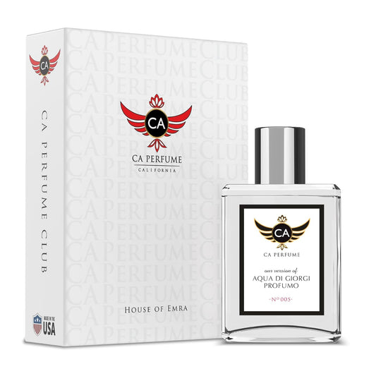 CA Perfume Impression of Aqua Di Giorgi Profumo For Men Replica Version Fragrance Dupes Concentrated Long Lasting Eau de Parfum Spray Refillable Atomizer Bottle 1.7 Fl Oz/50ml-X1