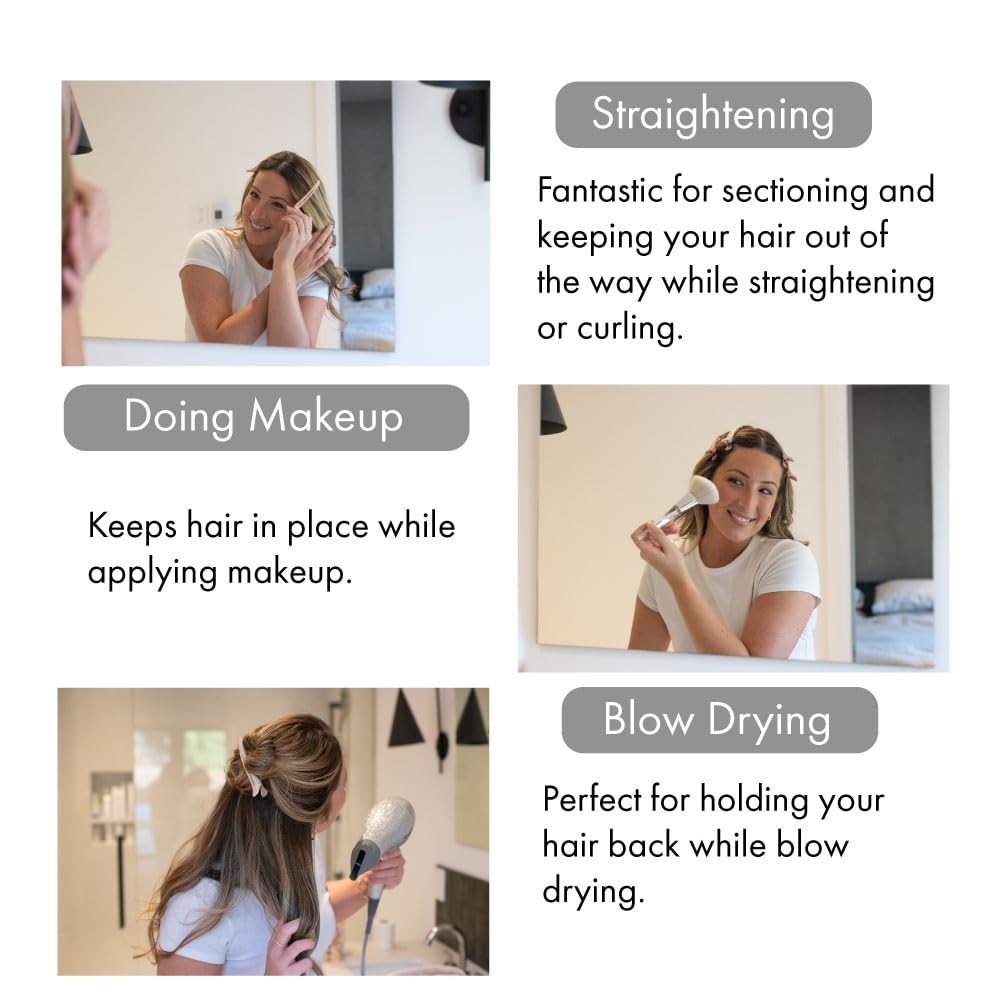 Framar Neutral Creaseless Hair Clips 10 pack – Professional Salon Hair Clips for Styling Sectioning, Hair Styling Clips, Hair Clip For Sectioning, Hair Sectioning Clips – Prevents Creases Or Dents