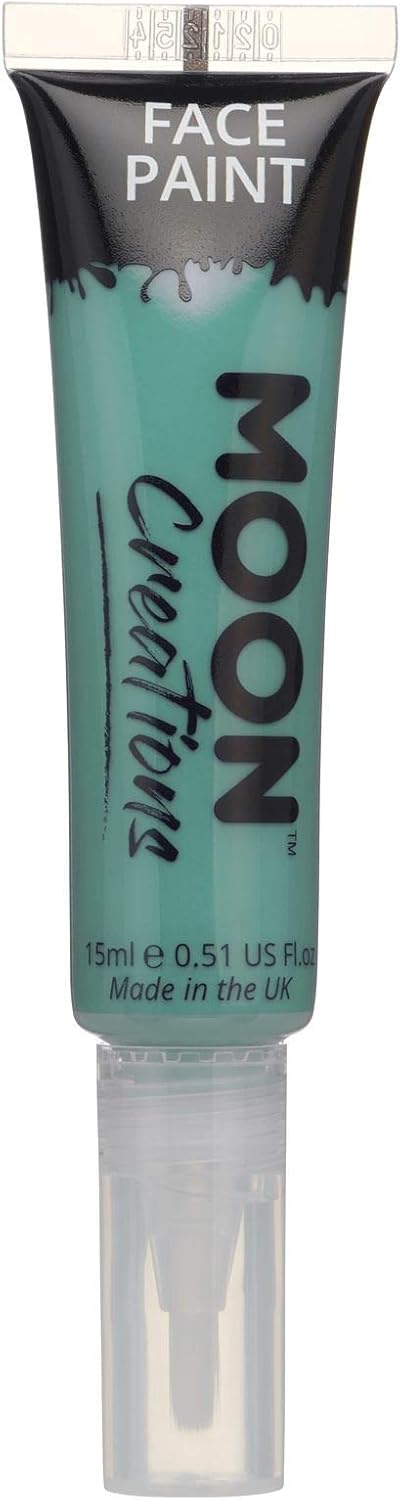 Face & Body Paint with Brush Applicator by Moon Creations - 0.50fl oz - Turquoise
