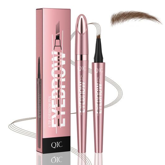 Eyebrow Pen, Waterproof Microblading Eyebrow Pencil, Eye Brown Makeup Pen with a Micro-Fork Tip for Women to Effortlessly Create Hair Like Natural Brows Brown
