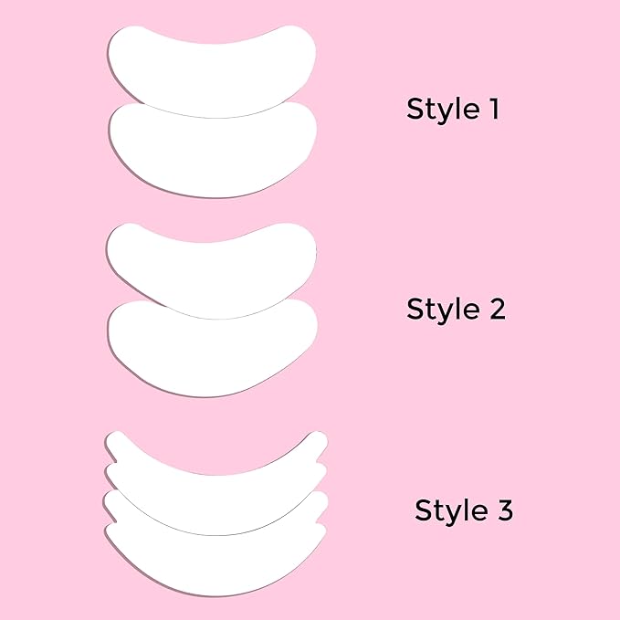 LLBA Biogel Eye Pads for Lash Extensions, Soft Sticky Under Eye Patches for Sensitive Skin, Eyelash Perm Lamination, Lash Extension Remover Supplies (10 Pairs, Style 2)