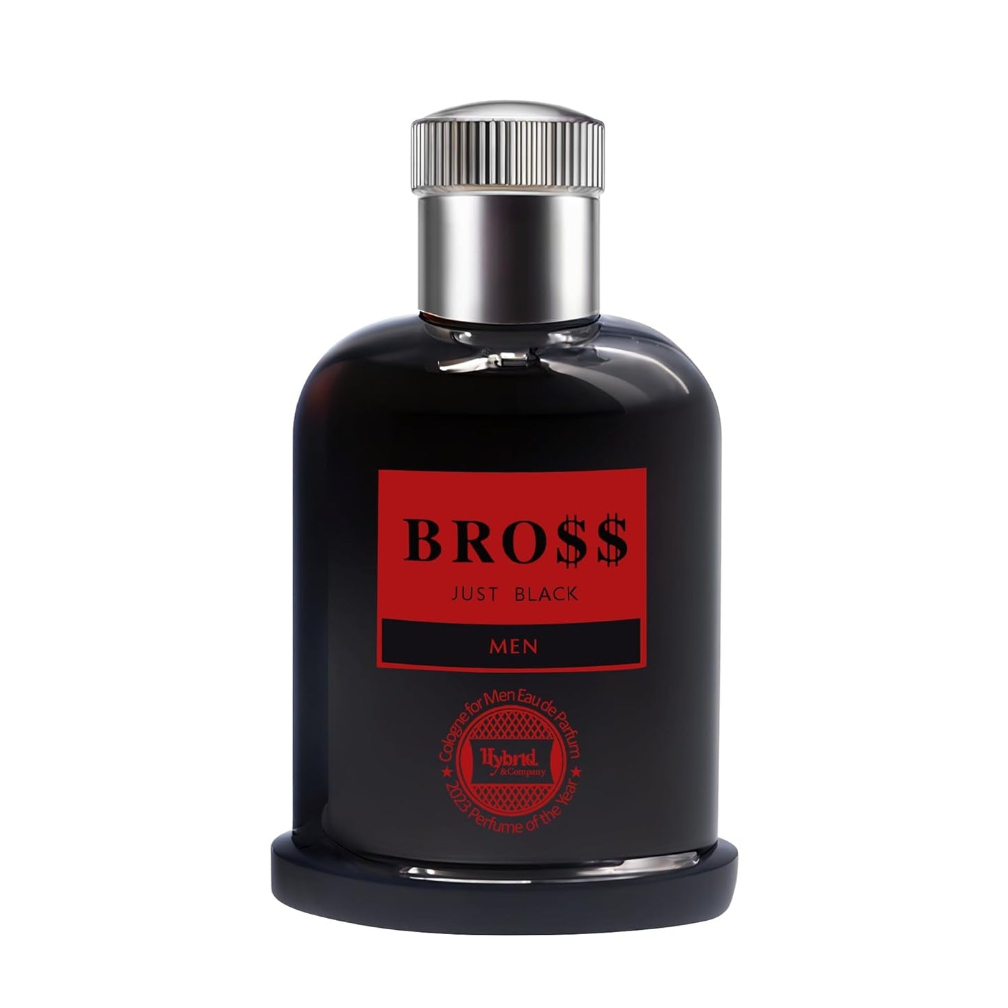 Hybrid & Company Bro$$ Just Black For Men Pour Homme Eau De Toilette Natural Spray 3.4 FL.OZ