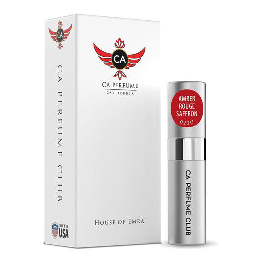 CA Perfume Impression of Amber Rouge Saffron For Women And Men Fragrance Eau de Parfum Spray 0.27 Fl Oz/8ml-X1