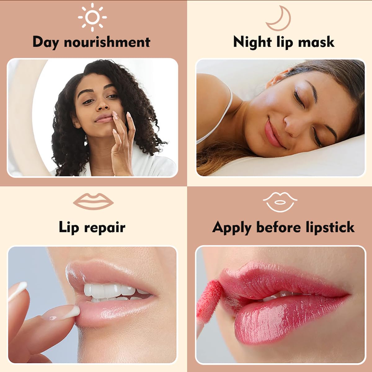 3 Pcs Honey Lip Balm, Strawberry Watermelon Lip Mask, Moisturizing Lip Sleeping Mask, Hydrate Repair Prevent Dry Cracked Lip (Strawberry + Honey + Watermelon)